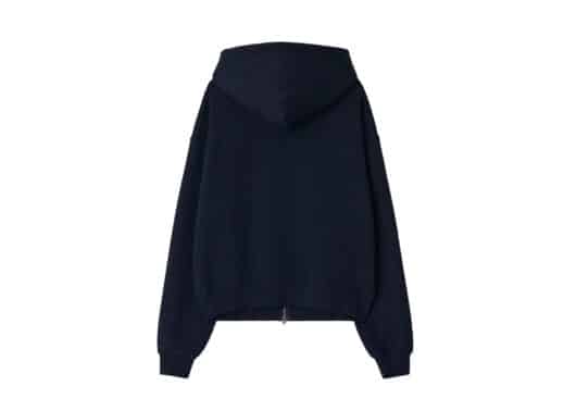 Ronron Furry Pony Patch Zip Up Hoodie Navy - Image 2