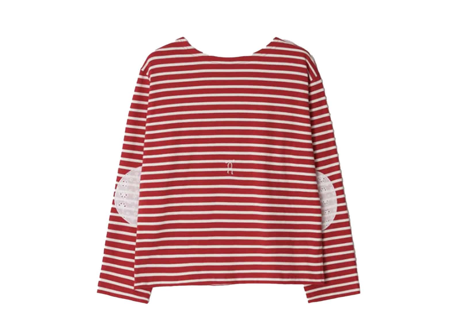 ★24-25FW★RONRON★STRIPE LACE PATCH ELBOW PATCH LONG SLEEVE MUSINSA | RONRON STRIPE LACE PATCH ELBOW PATCH LONG SLEEVE GREEN