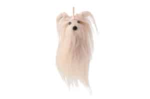 SFSG Long Hair Puppy Key Chain White SFG4EAC008
