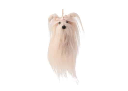 SFSG Long Hair Puppy Key Chain White SFG4EAC008