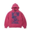 Supreme Hysteric Glamour Thermal Lined Zip Up Hooded Sweatshirt Washed Red