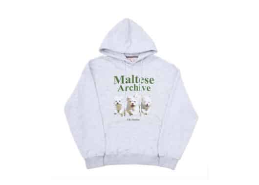 Wai Kei Maltese Archive Hoodie Melange White