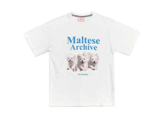 Wai Kei Maltese Archive Tee White Blue