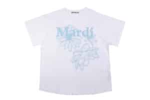 Mardi Mercredi Triple Flower Tee White Sky