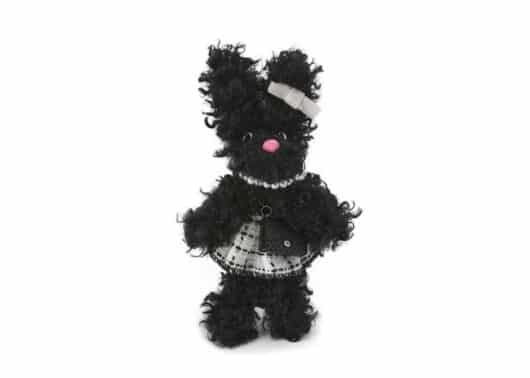 SFSG Chanel Dress Scribbled Puppy Keychain Black SFG4EAC029