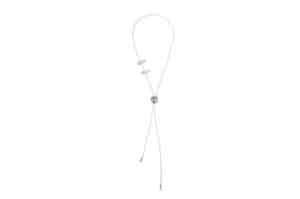 Sentiments Heart Code Lock Necklace Ivory No.483 Front View