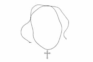 Sentiments Kont Cross Leather Silver No.475 Front View