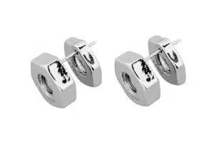 Sentiments Nut Earring Silver No.492 Full View