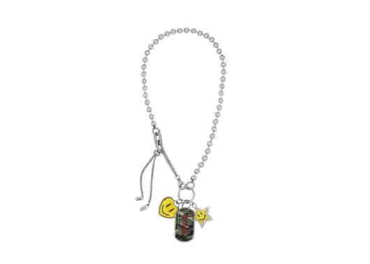 Sentiments Smile Soldier Necklace Red No.548 Front View
