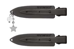 Sentiments Surfboard Heart Hair Pin Black Set of 2 No.512