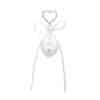 Carlyn Heart And Ribbon Keyring White J74340010