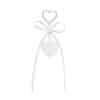 Carlyn Heart And Ribbon Keyring White J74340010 - Image 2