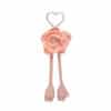 Carlyn Knit Flower Keyring Orange J74341010