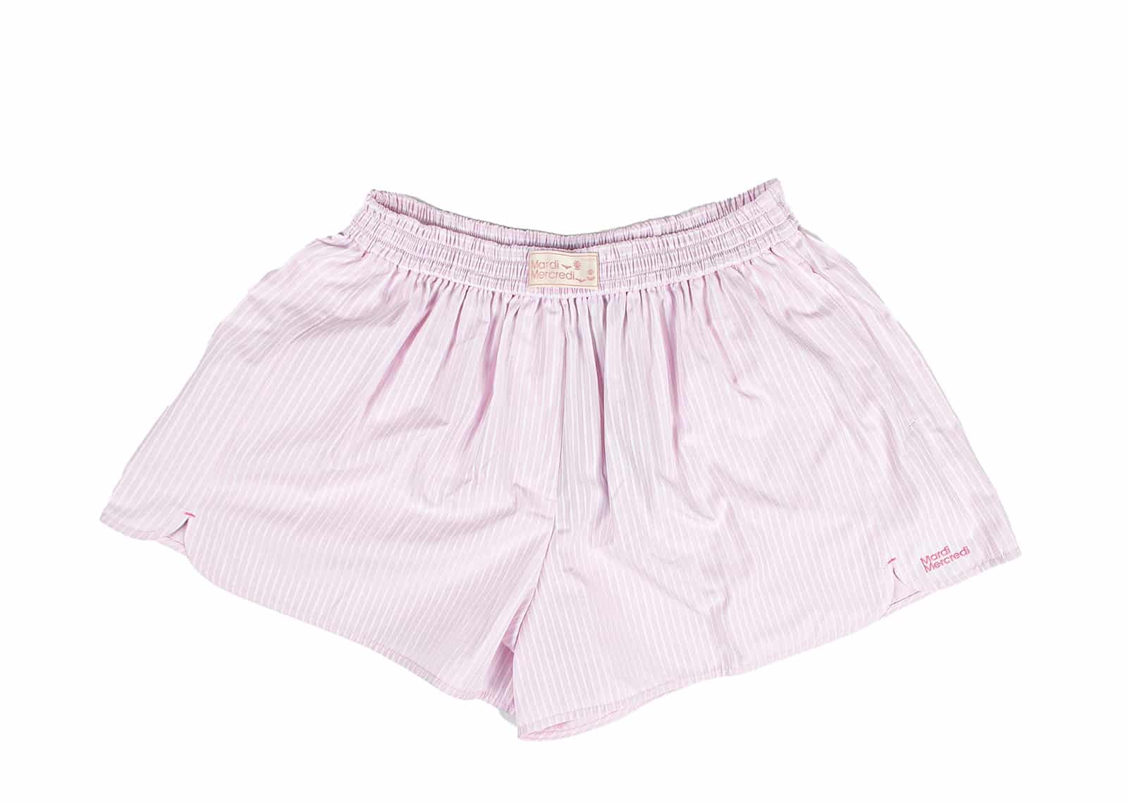 Buy Mardi Mercredi Cotton Stripe Shorts Pink Online in