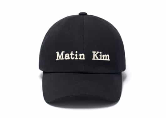 Matin Kim Classic Logo Ball Cap Black HT001 Front View