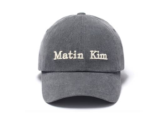 Matin Kim Classic Logo Ball Cap Grey HT001 Front View