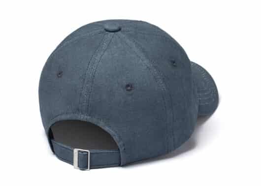 Matin Kim Cotton Washed Crack Logo Ball Cap Blue HT020 Back View
