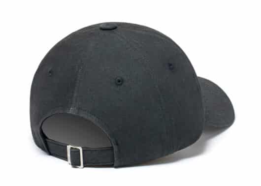 Matin Kim Cotton Washed Crack Logo Ball Cap Charcoal HT020 Back View