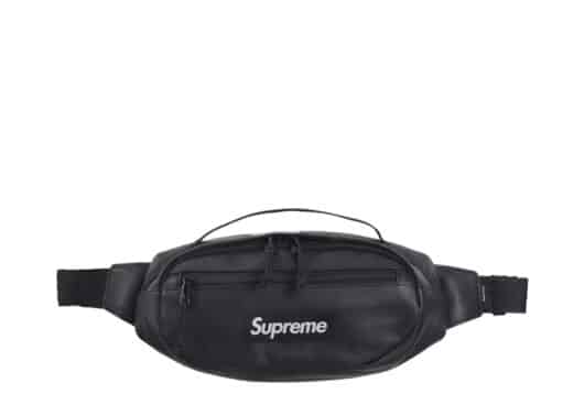 Supreme Leather Waist Bag (FW24) Black