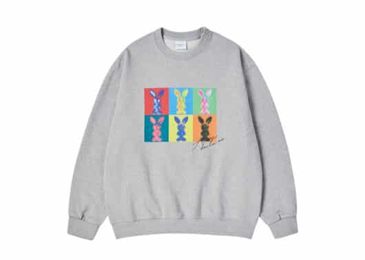 ADLV Alien Rabbit Pop Art Crewneck Grey