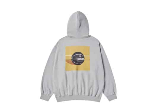 ADLV Square Basket Ball Zip Up Hoodie Grey