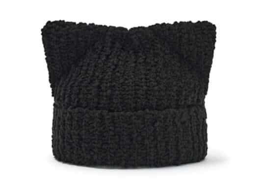 Awesome Needs SS Cat Knit Hat Black Back View
