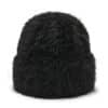 Awesome Needs Sugarloaf Hat Fluffy Black Front View