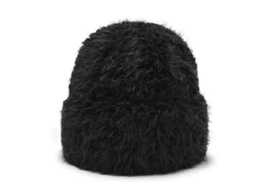 Awesome Needs Sugarloaf Hat Fluffy Black Front View