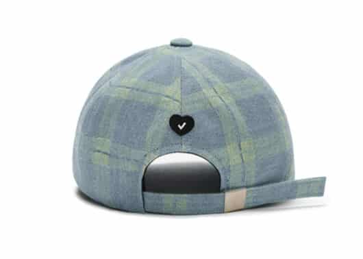 Awsome Needs Basic Ball Cap Ribbon Check Mint Back View