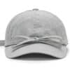 Awsome Needs Basic Ball Cap Ribbon Grey Front View