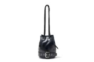 Matin Kim Belted Mini Bucket Bag Black BG013
