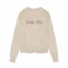 Matin Kim Crack Logo Vintage Knit Crewneck Beige PO001 (W)