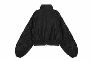 Matin Kim Matin Rough Coating Crop Bomber Dark Brown JP064