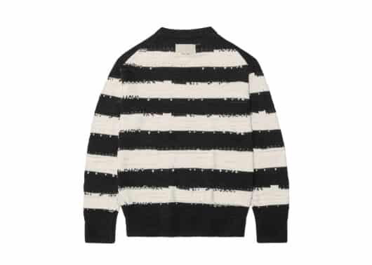 Matin Kim Stripe Vintage Loose Pullover Black (W) PO003 - Image 2