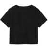 Matin Kim Unbalance Typo Logo Crop Top Black TS007 - Image 2