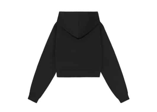 Matin Kim Volume Pocket Crop Zip Up Hoodie Black JP006 - Image 2