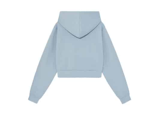 Matin Kim Volume Pocket Crop Zip Up Hoodie Light Blue JP006 - Image 2