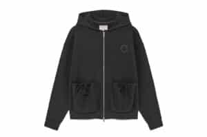 Matin Kim Volume Pocket Zip Up Hoodie Charcoal JP005