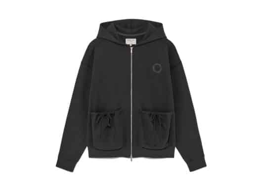 Matin Kim Volume Pocket Zip Up Hoodie Charcoal JP005