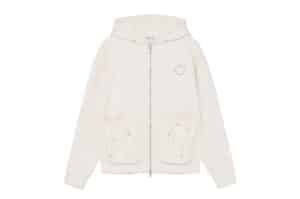 Matin Kim Volume Pocket Zip Up Hoodie Cream JP005