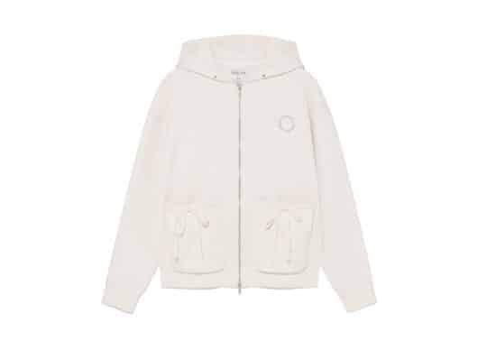 Matin Kim Volume Pocket Zip Up Hoodie Cream JP005