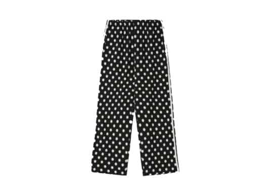 Ronron Dot Lace Line Sweatpants Black
