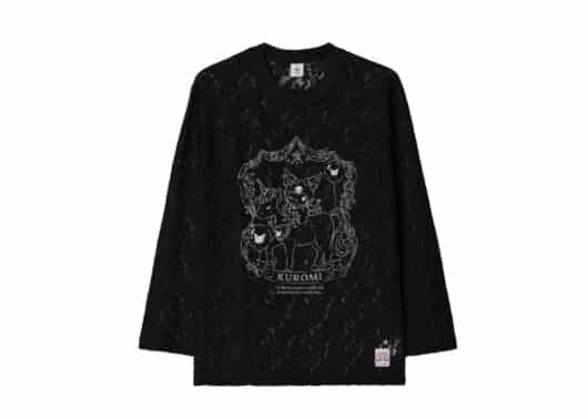 Ronron Kuromi Lace Layered L/S Tee Black