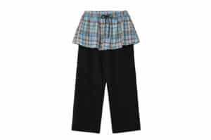 Ronron Layered Skirt Trainning Pants Black