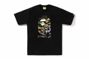Bape 1st Camo Crazy By Bathing Ape Tee Black