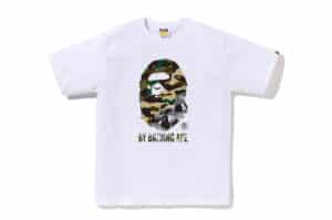 Bape 1st Camo Crazy By Bathing Ape Tee White