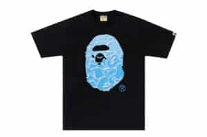 Bape Abc Sea Surface Camo Ape Head Tee Black