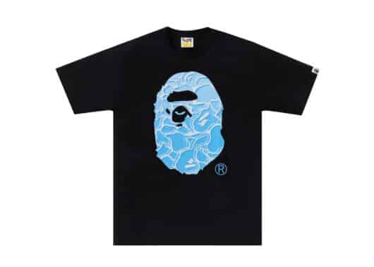 Bape Abc Sea Surface Camo Ape Head Tee Black
