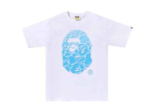 Bape Abc Sea Surface Camo Ape Head Tee White
