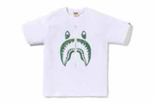 Bape Bitmap Shark Tee White Green